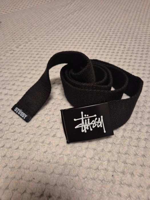 Pasek czarny Stussy regulowany