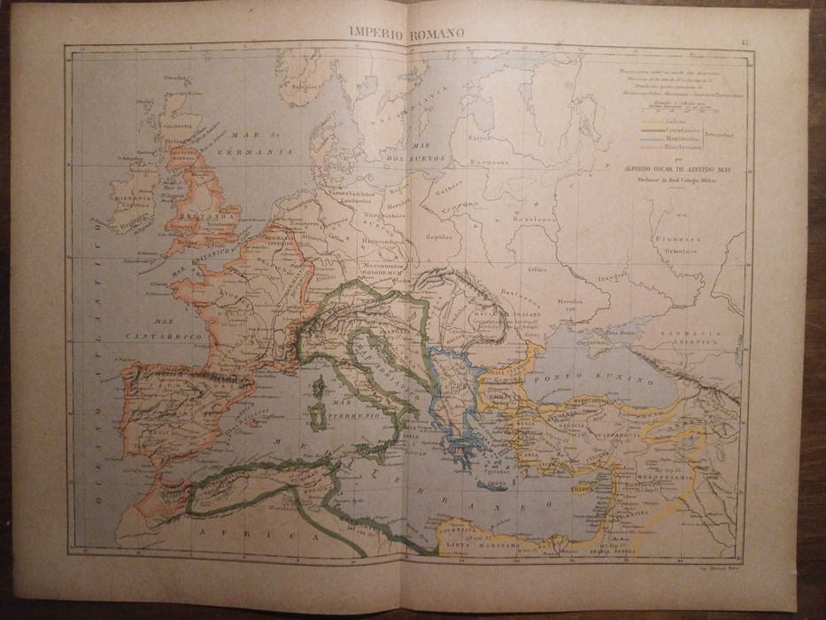 Mapa Império Romano (Final do Séc. XIX, Início do Séc XX)