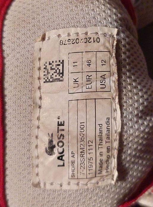 Vintage trampki buty Lacoste 46