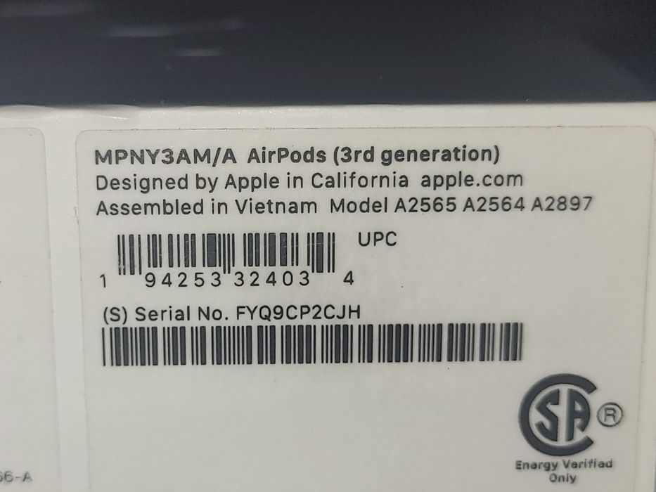 Кейс для Apple AirPods 3 A2897 Повністю робочий