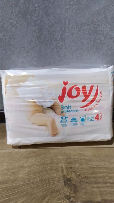 Підгузки Joy Soft Protection розмір 4 (7-14 кг), 50 шт памперси джой білі
