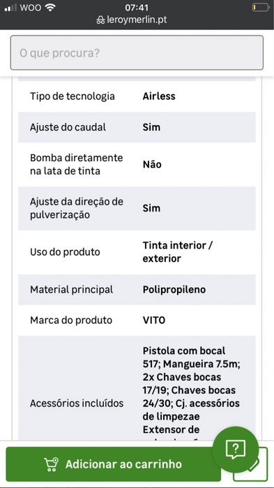 Pintura Airless Vito  com todos os acessorios