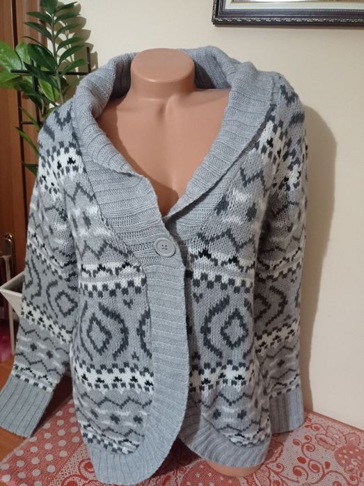 Кофта жіноча светр жіночий теплий в'язаний з візерунком Michele Boyard