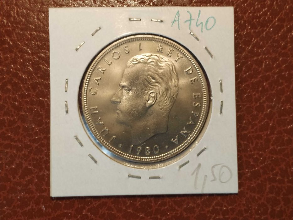 A740 moeda de 100 pesetas de 1980 Espanha 82 (desporto)