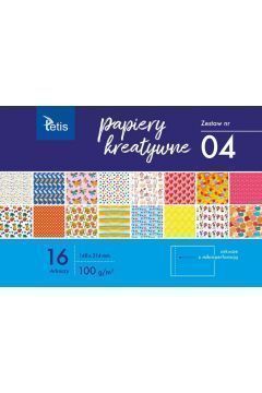 Papiery Kreatywne Zestaw 4 A5 16 Ark. Tetis