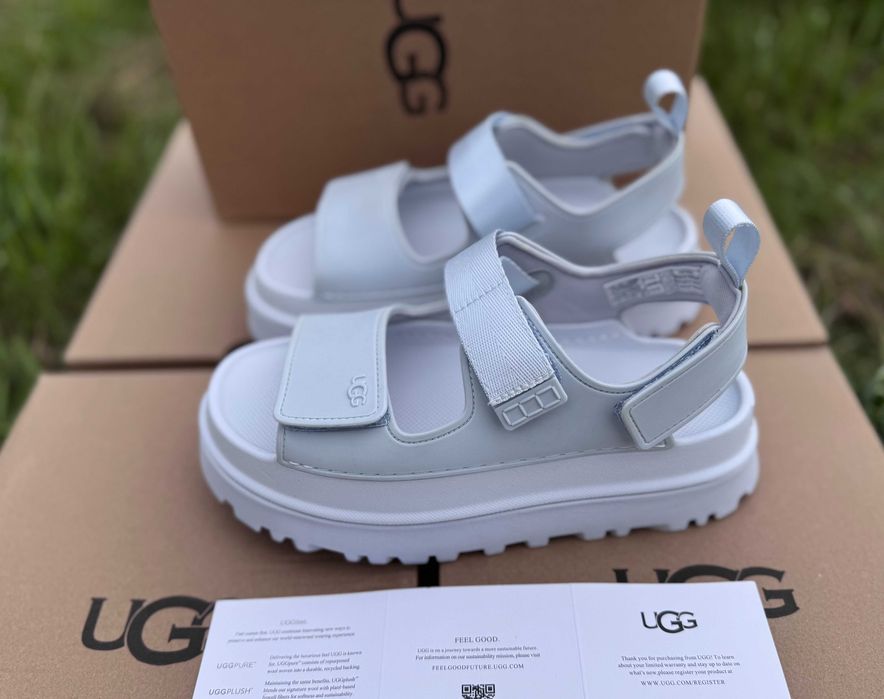 ‼️Ціну Знижено / Останні Пари‼️Оригінал / Босоніжки Ugg Goldenglow Sandals White / Босоножки Угги/ Сандалі Угг/ Уггі