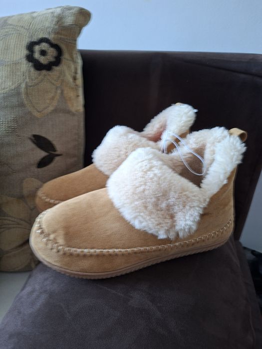 Damskie Botki z mikro zamszu