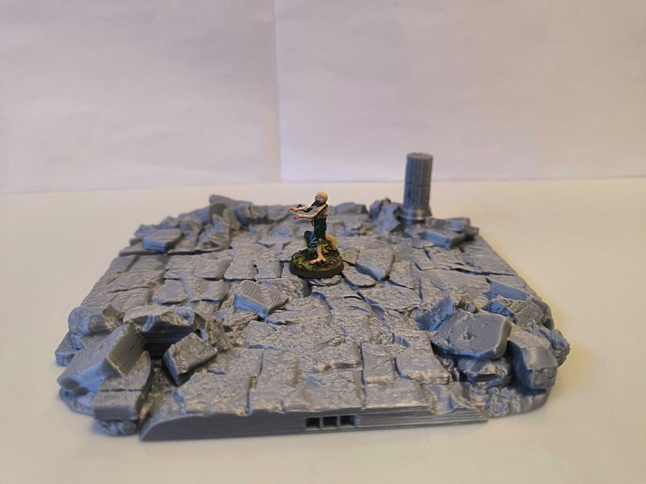 Zrujnowana droga skrzyżowanie X (Lost City) RPG D&D Diorama Makieta