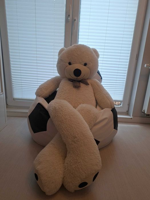 Biały miś 150 cm i lew z ikea