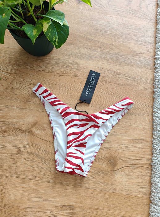 Majtki dół od bikini stroju kąpielowego, zebra 32 xxs