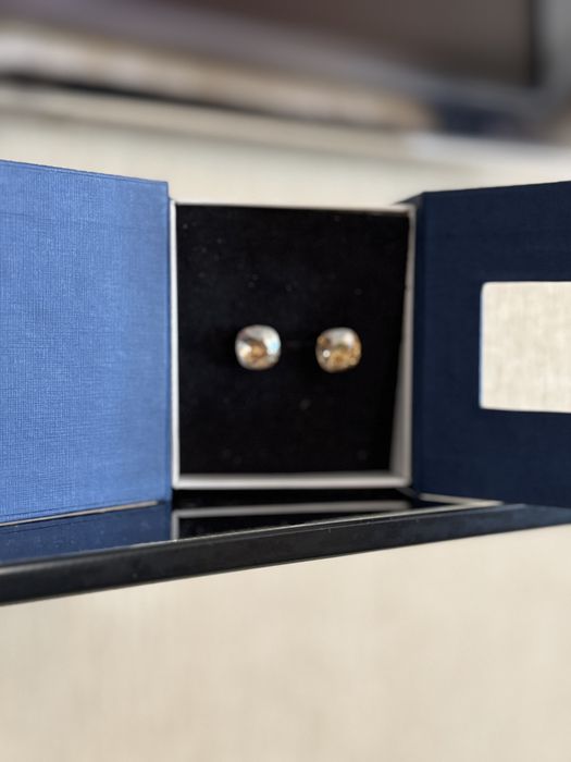 Шикарнючі сережки пуссети, гвоздики swarovski, оригінал