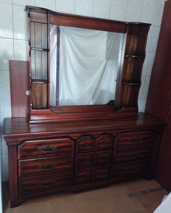 Conjunto de dois moveis vintage em madeira