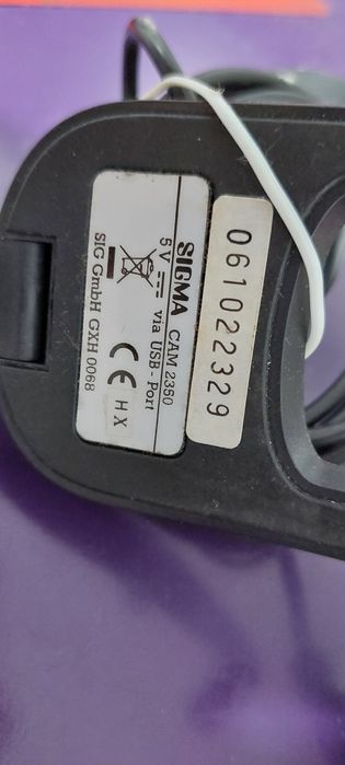 sigma webcam usb
SIGMA CAM 2350
5V
via USB-Port
× CEHX
SIG GmbH GXH 00