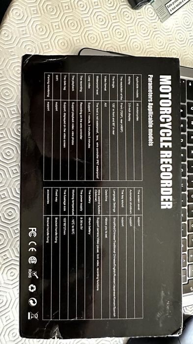 Camera de gravação para moto (frente e trás) full HD -1080p