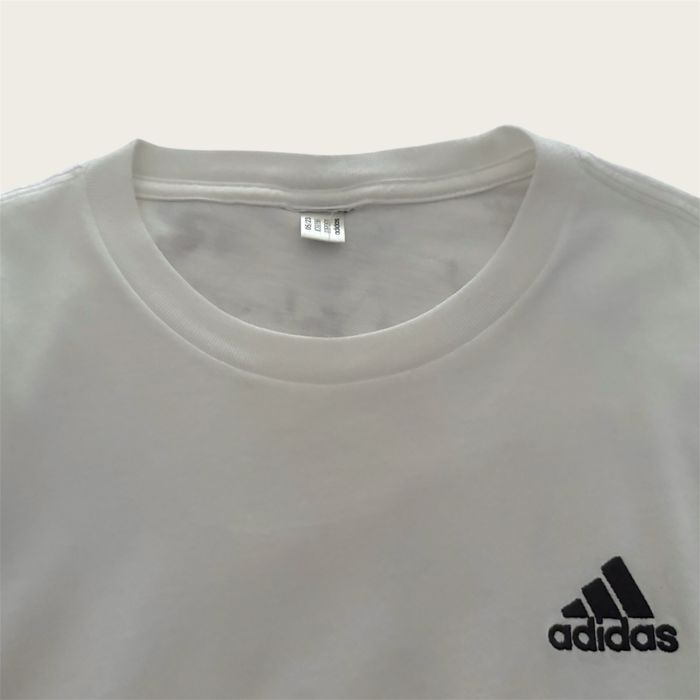 T-shirt Adidas Branca Logo Preto Original