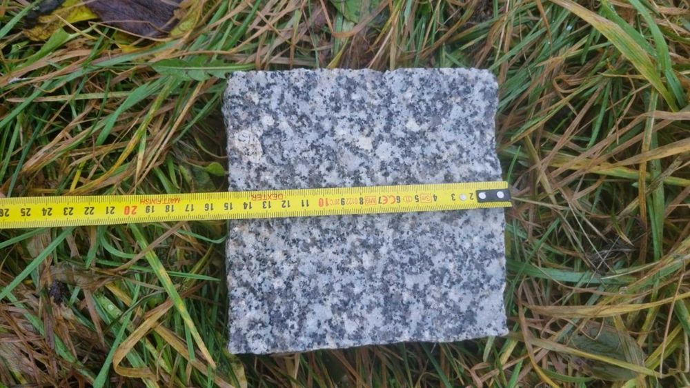 Kamień kostka granitowa szary cięty ze Strzegomia 15x15x8