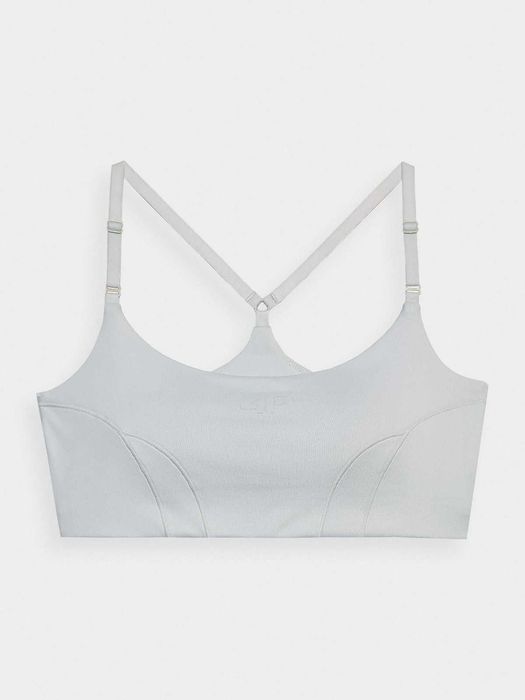 4F Nowy Biustonosz XS/34 do jogi i pilatesu szary stanik top sportowy