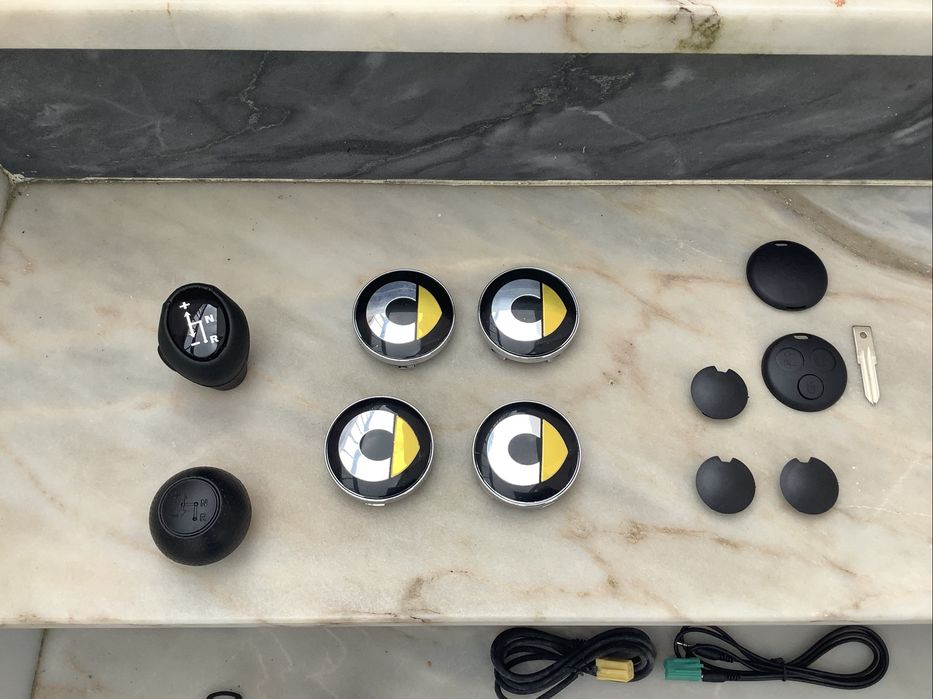 Smart emblemas chave centro jante cabo aux piscas led manete