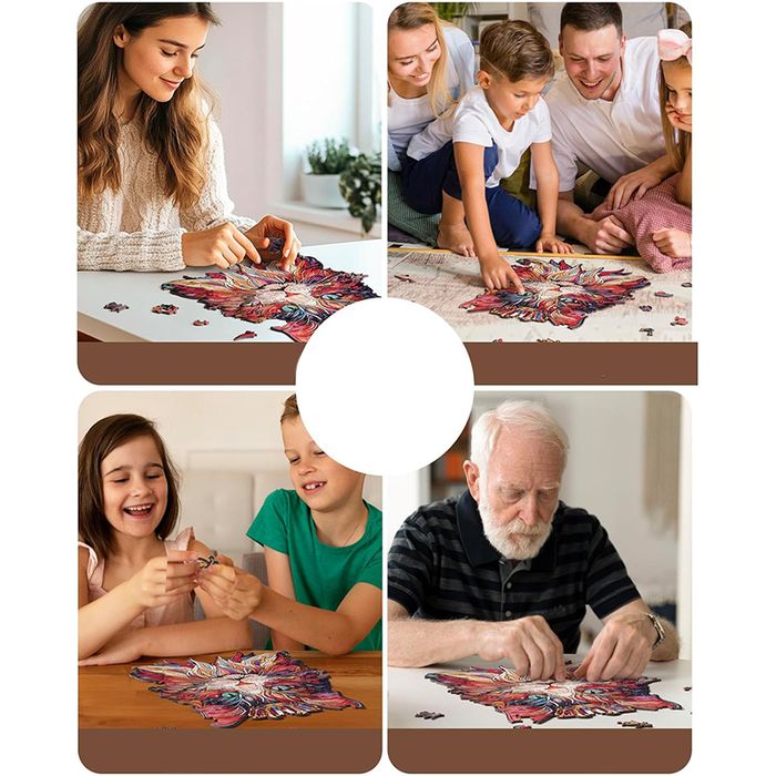 Cat King Drewniane puzzle 3D 200 el.