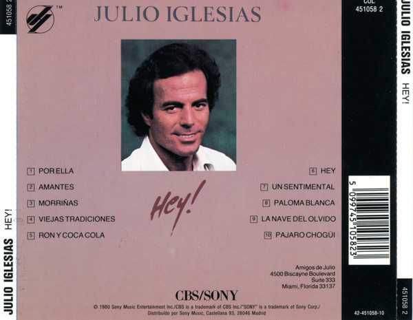 Julio Iglesias - Hey - CD - como NOVO