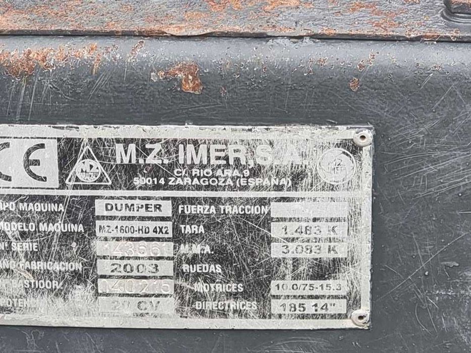 Dumper MZ.IMER de 3000 kg auto carregador Usado