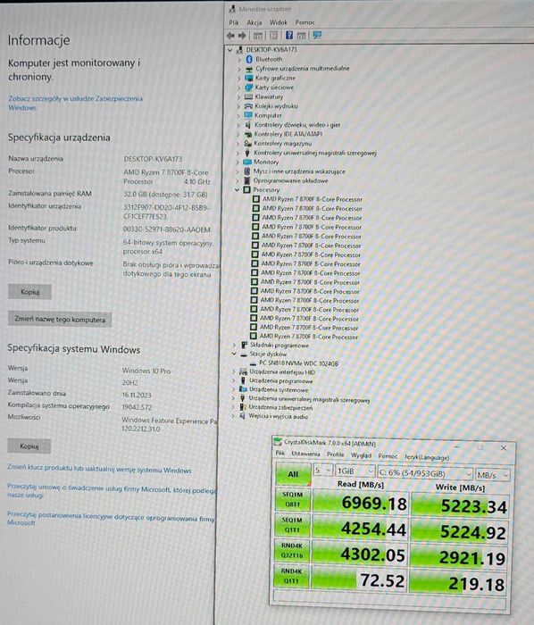 Komputer do gier KING RYZEN 7 8700 /32GB DDR5 /1TB /RTX 5070 12GB /