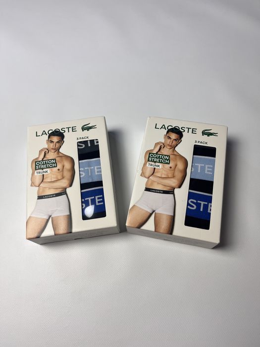 Оригінал! Чоловічі боксери Lacoste Cotton Stretch (3 пари)
