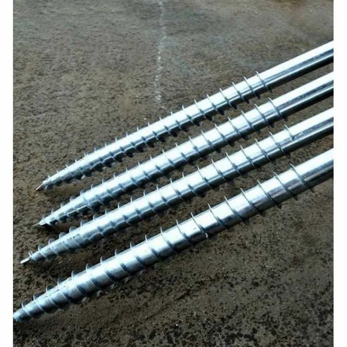 Сваи винтовые, геошуруп, палі, монтаж, сваї гвинтові, наконечники