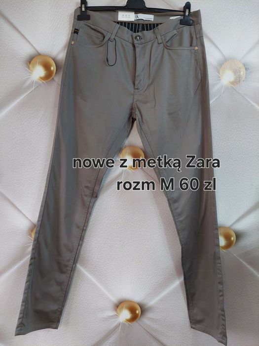 Nowe materiałowe spodnie damskie Zara rozm M