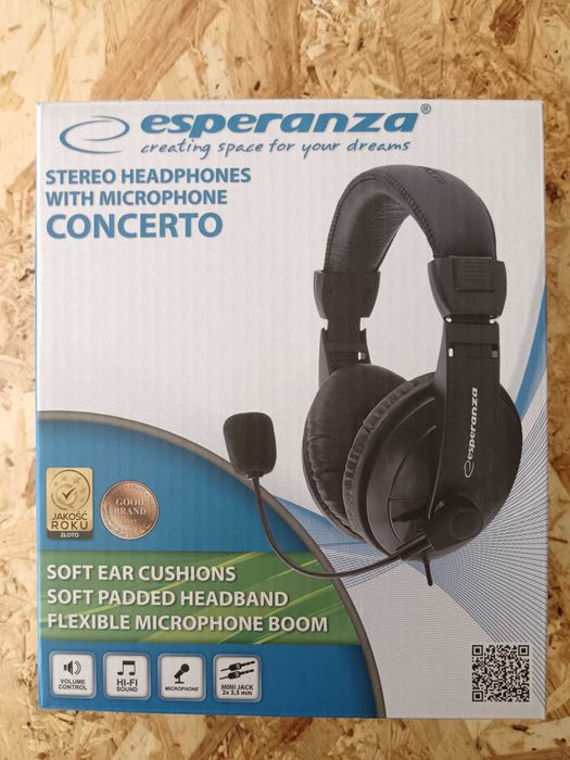 Esperanza Auscultadores c microfone EH103 Stereo Black
