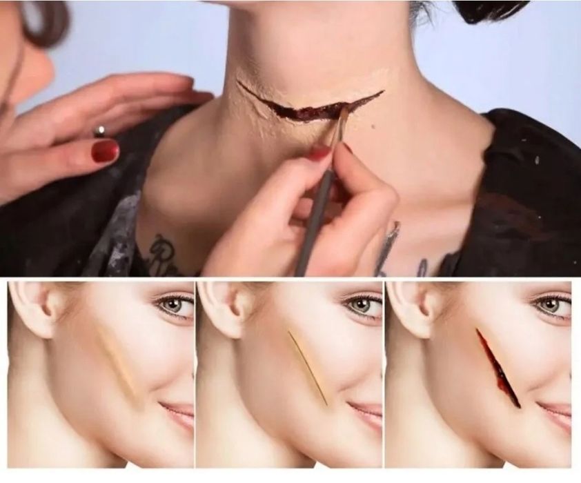 Zestaw Do Tworzenia Sztucznych Ran Blizn Na Hallowen Makeup Kit FA/46