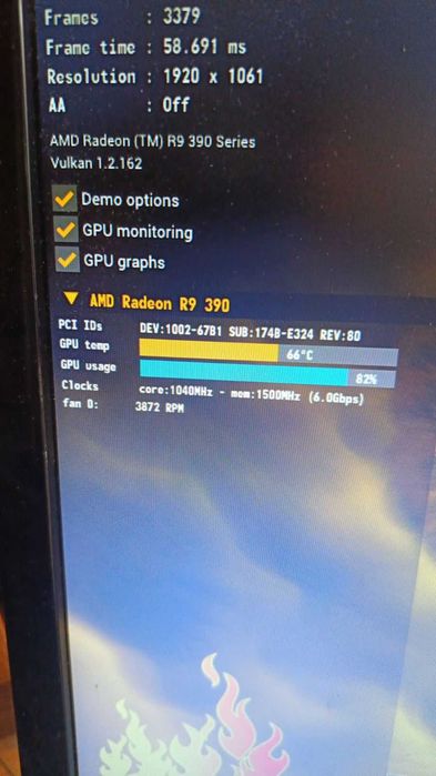 Відеокарта Sapphire Nitro R9 390 8gb АРТЕФАКТИ