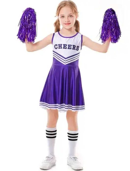 Nowy zestaw CHEERLEADERKA czirliderka, r. 140 przebranie