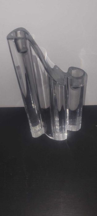Castiçal Duplo Imponente em Cristal de Boémia (23cm) - Original