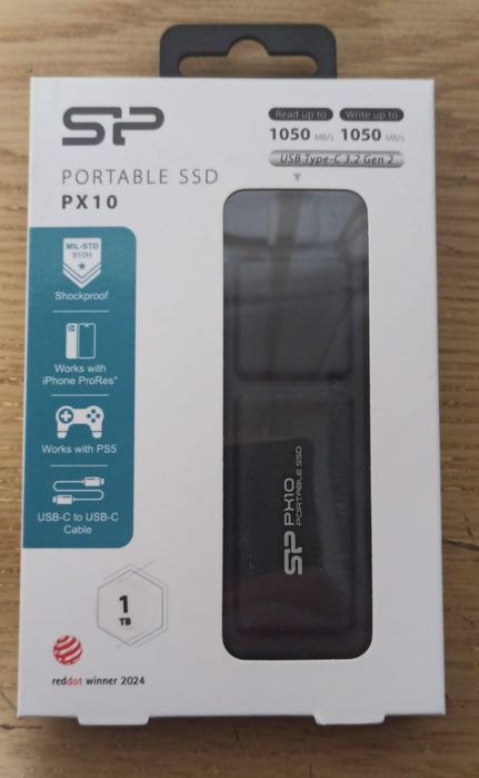 Silicon Power SSD Portátil PX10 1TB USB 3.2 - Preto (novo e selado )