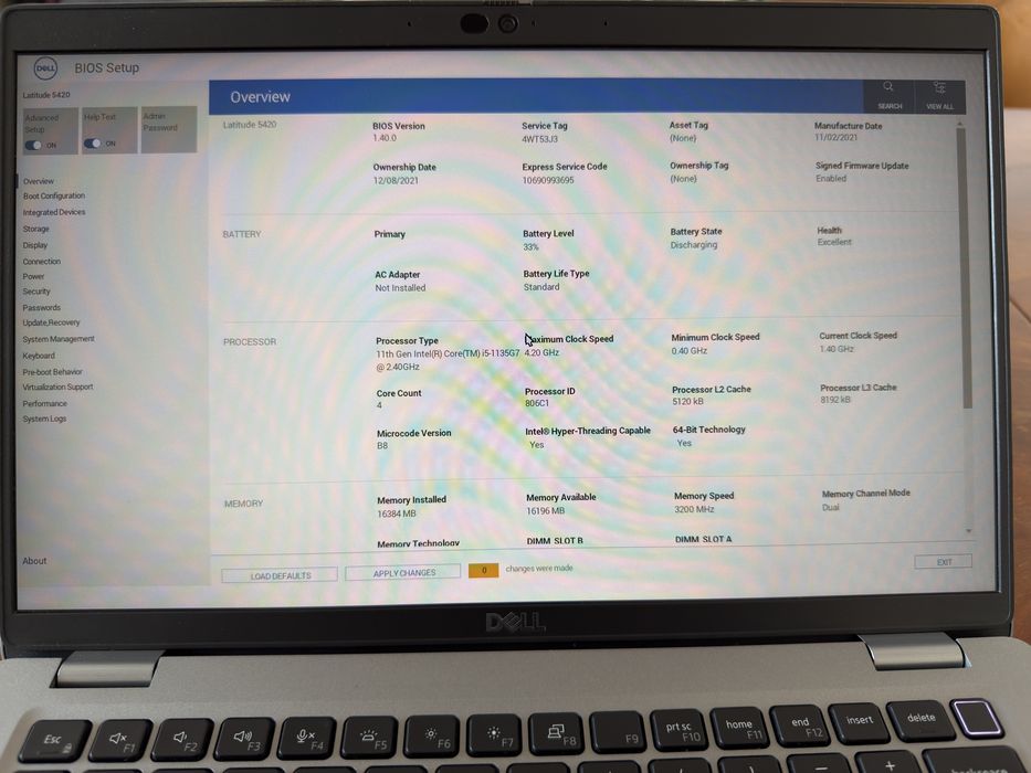 Laptop DELL Latitude 5420 Win11/256 GB SSD/16 GB RAN