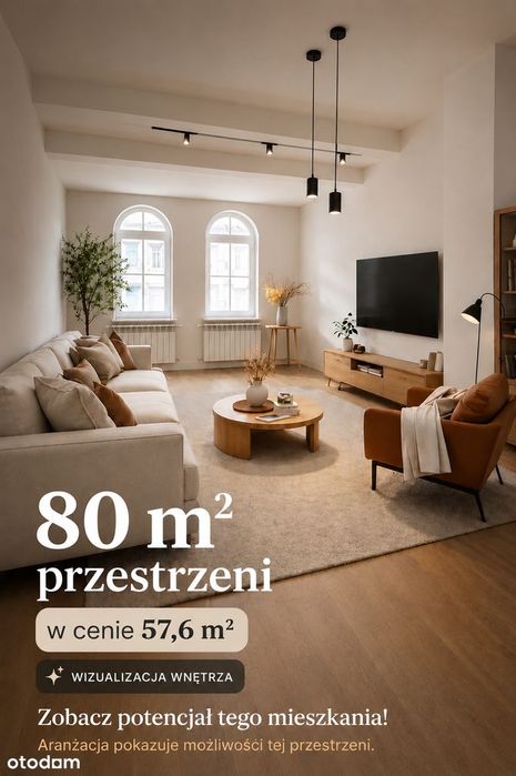 80 m2 po podłodze | po remoncie | kamienica | Kwidzyn