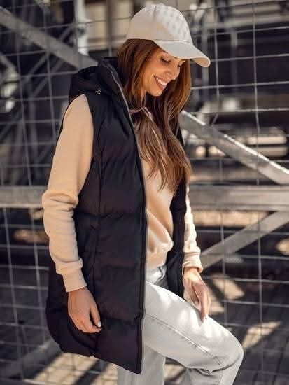 Kamizelka długa pikowana