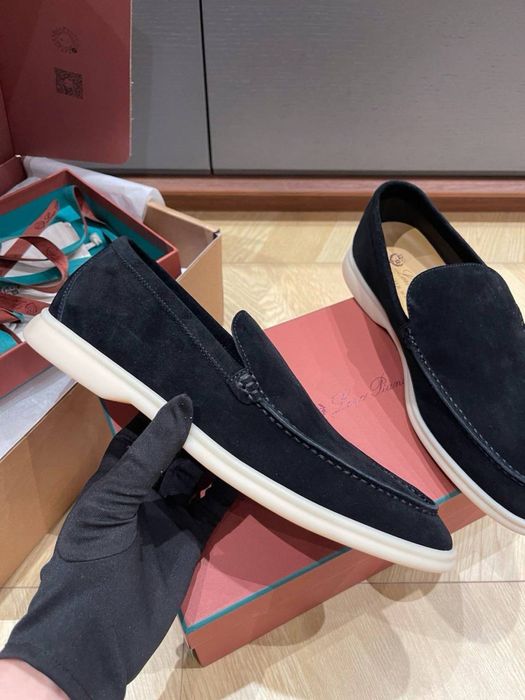 Чоловічі замшеві лофереи чорні