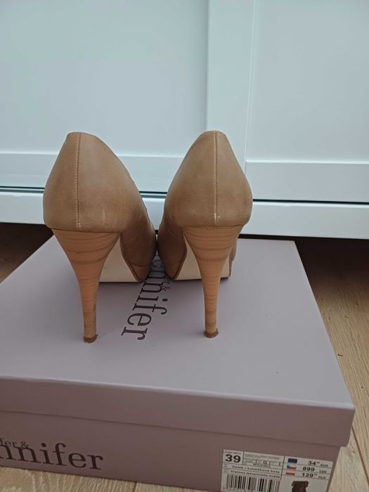 Kremowe/ beżowe szpilki Jennyfery r. 39