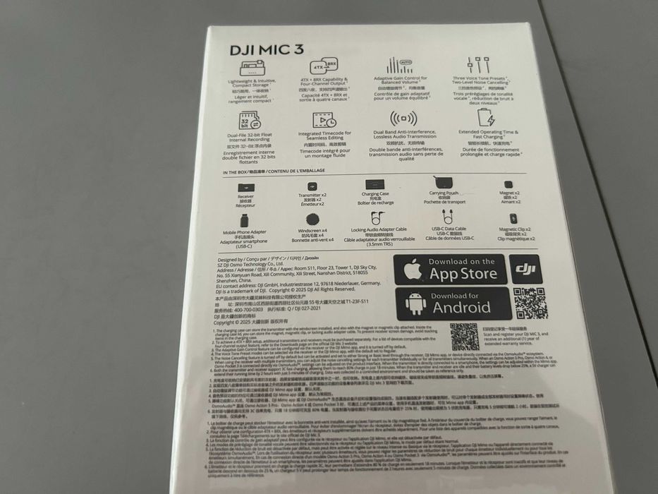 DJI Mic 3 bezprzewodowy mikrofon nowy komplet