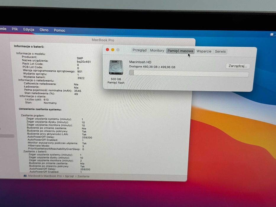 MacBook Pro 13 2017 Touchbar i5 8GB RAM 512GB SSD Super Stan VAT 23%