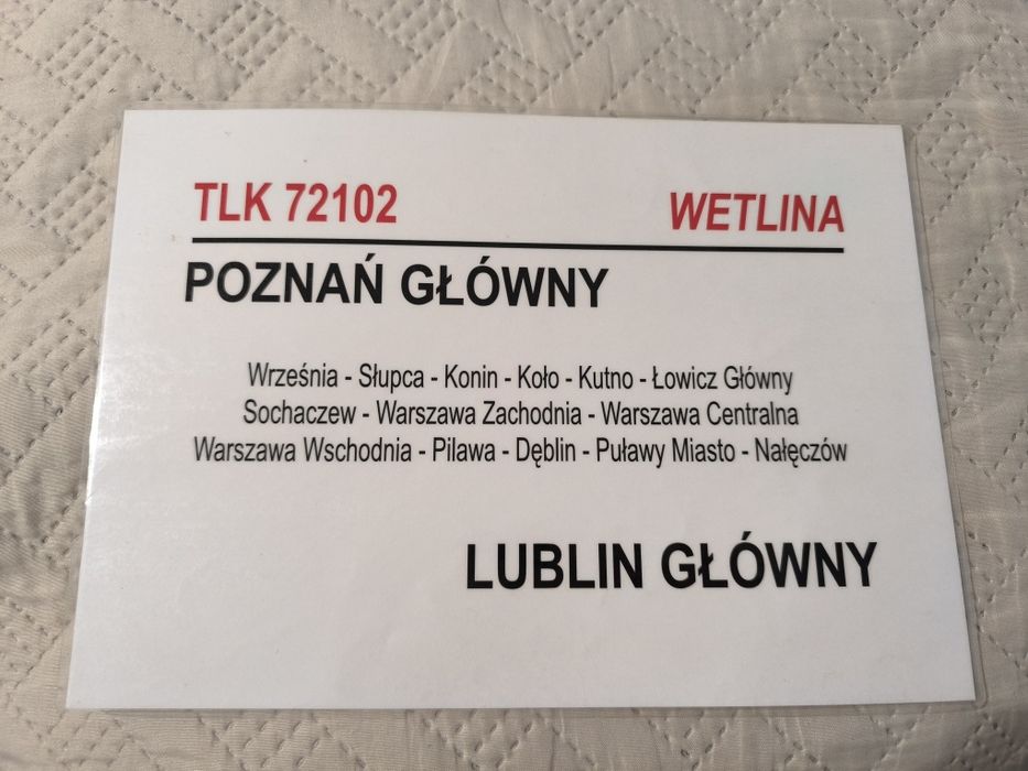 Tablica relacyjna TLK Wetlina