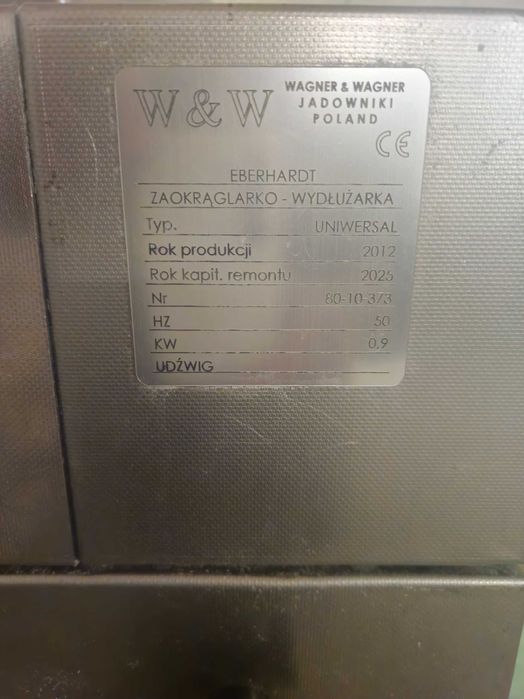 zaokrąglarko  wydłużarka    do  chleba, sztangli , bagietek , EBERHARD