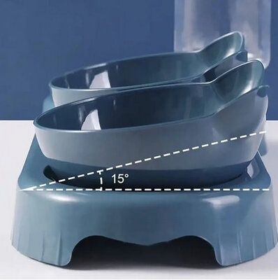 Подвійна підставка годівниця для котів