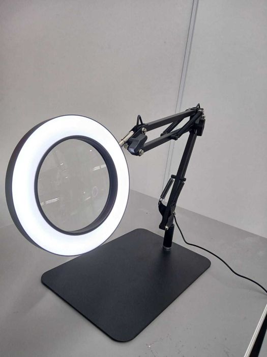 Ring Light Luminária de Mesa com Lupa