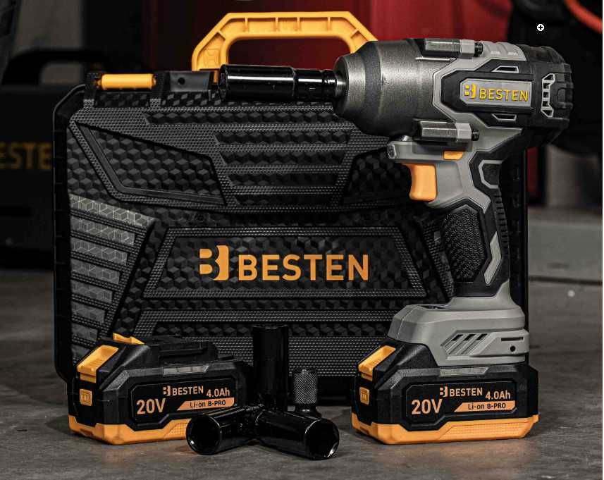 Klucz Udarowy Akumulatorowy Bezszczotkowy Nasadki 2X Aku Mocny 750Nm