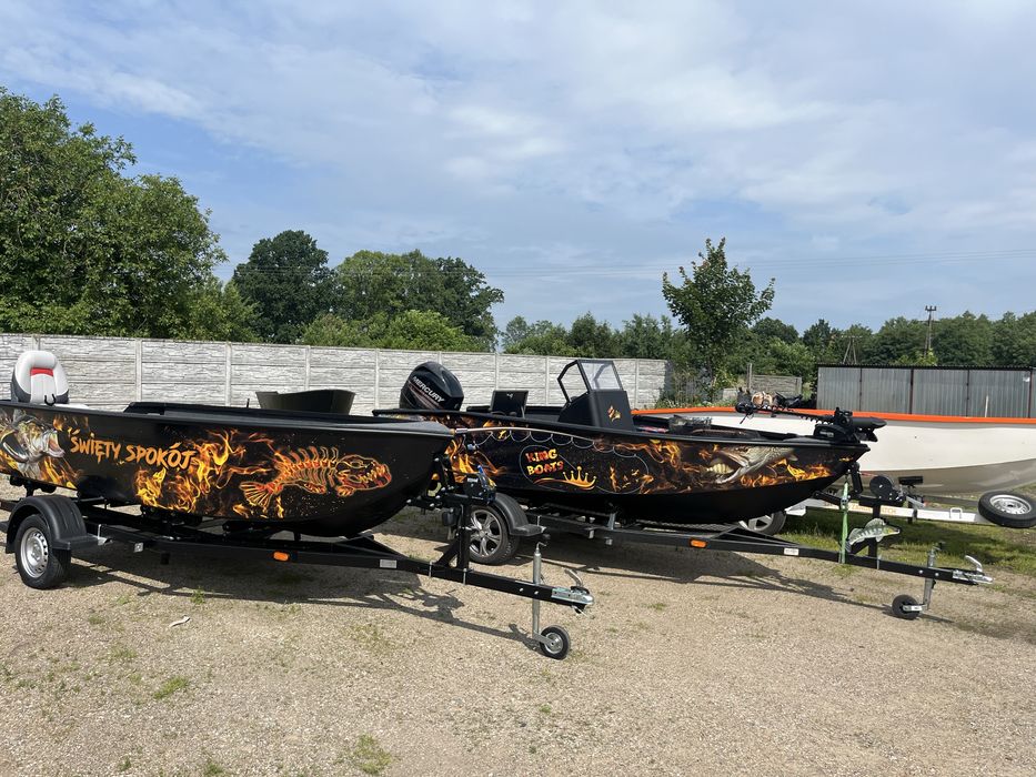 Łódka Łódź aluminiowa KING 420 rumpel