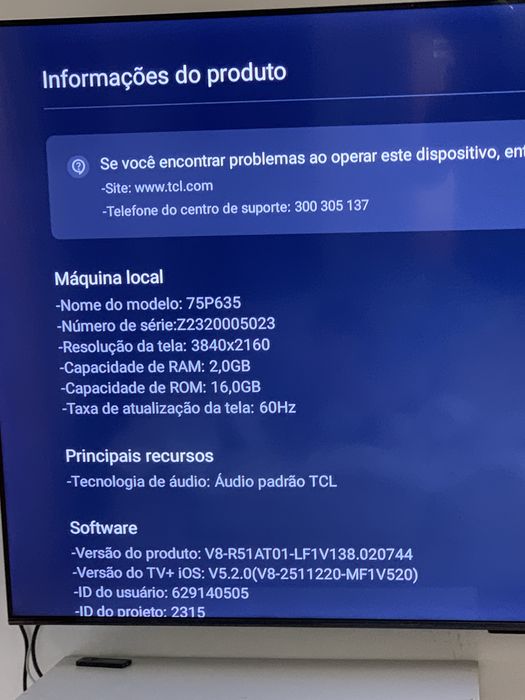 Tv LED 75 polegadas