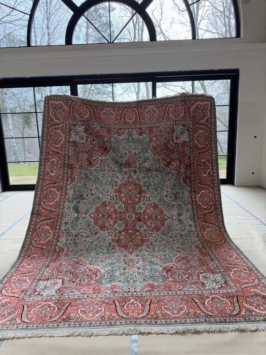 Nowy Jedwabny r.tkany dywan perski GHOUM / Qom 380x275 galeria 40 tyś